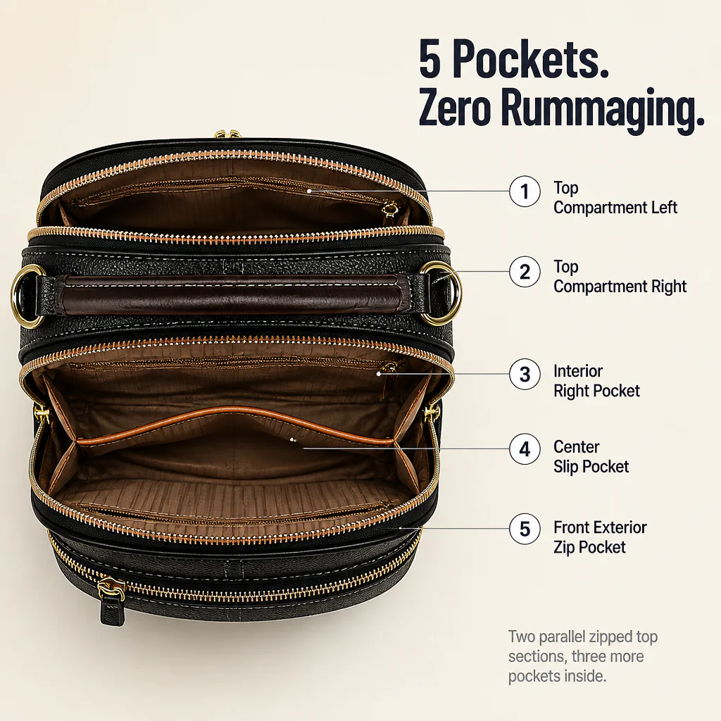 Lumevia™ — Find Every Essential In 5 Smart Pockets Without Digging - Image 3