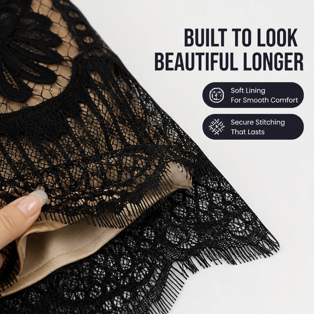 LuminaFleur™ Lace Evening Dress — Unleash Stunning Confidence with Every Curve You Own - Image 7