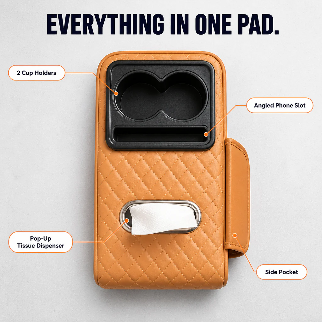 LuminaLuxe™ — Tame Center Console Chaos With One Strap-On Armrest Pad - Image 4