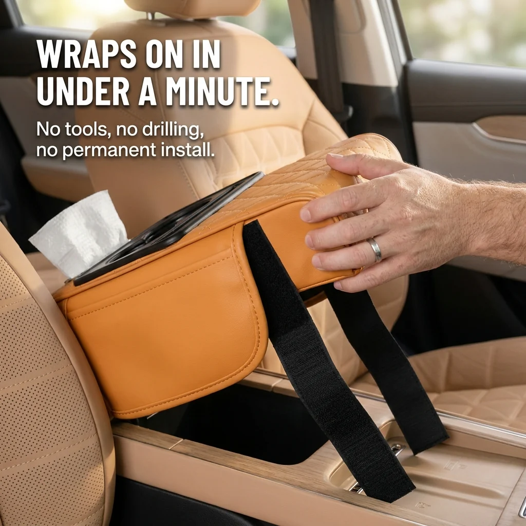 LuminaLuxe™ — Tame Center Console Chaos With One Strap-On Armrest Pad - Image 5