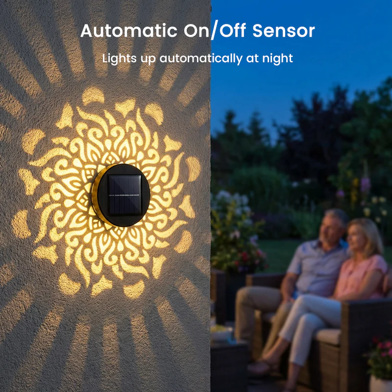 LumiRaya™ Solar Mandala Projector — Create Instant Outdoor Magic with Effortless, Cozy Glow - Image 5