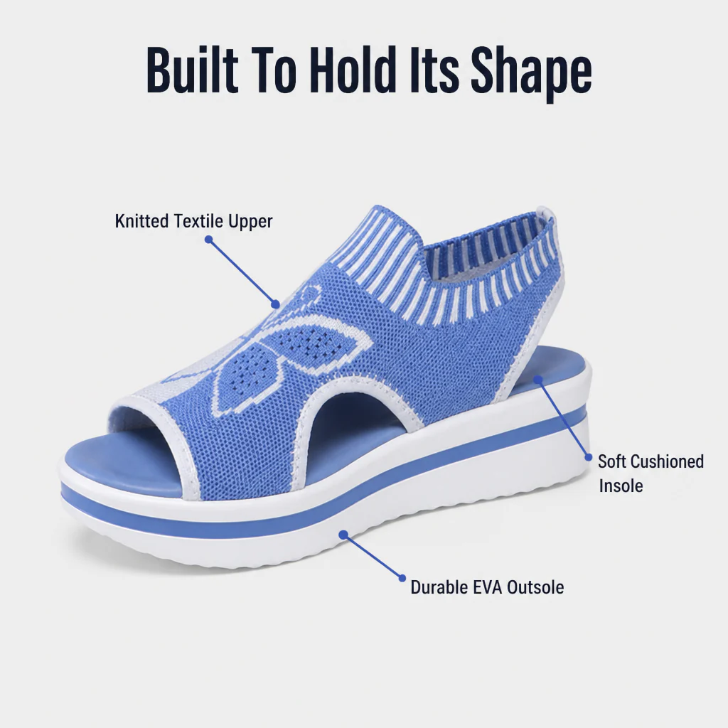 LumiStride™ – Breathable Butterfly-Knit Peep-Toe Sandals with Cushioned Platform - Image 8