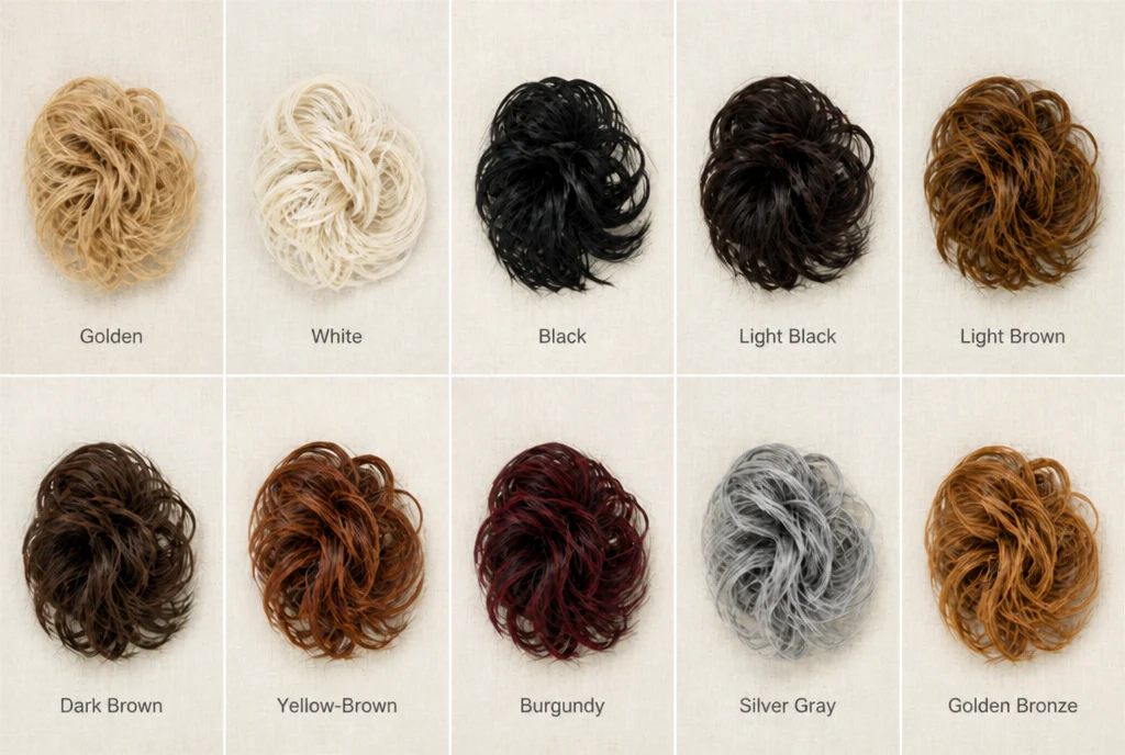 LuxeTwist™ – Voluminous Messy Bun Hair Scrunchie with Heat-Safe Synthetic Strands - Image 6