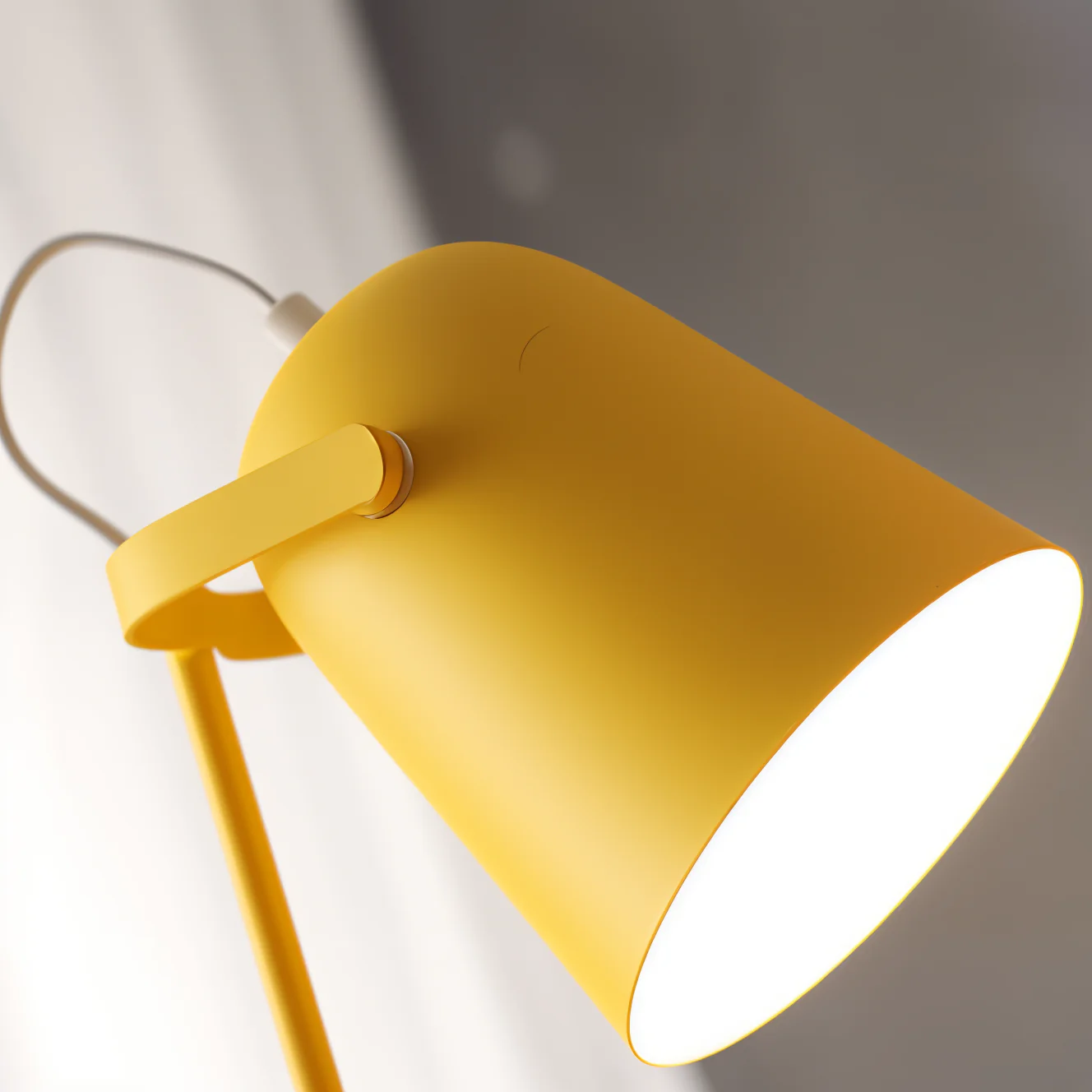Macaron Table Lamp - Nordic Yellow Desk Lamp - Adjustable Light - Image 4