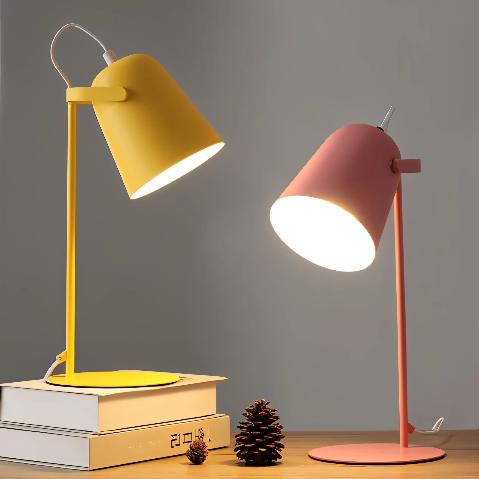 Macaron Table Lamp - Nordic Yellow Desk Lamp - Adjustable Light - Image 7