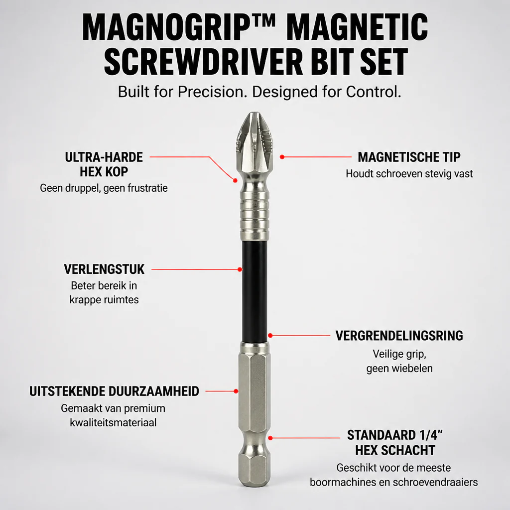 MagnoGrip™ Magnetic Screwdriver Bit Set — Lock Every Screw Instantly for Flawless, Frustration-Free Projects - Image 2