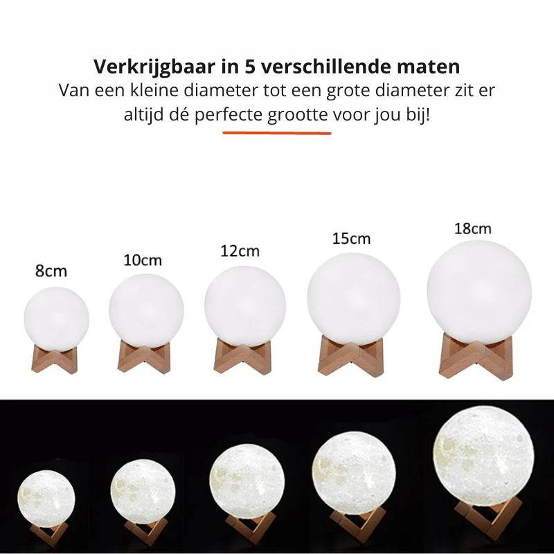 Moon Light with Wooden Base – 16 Shades & Adjustable Brightness - Image 8