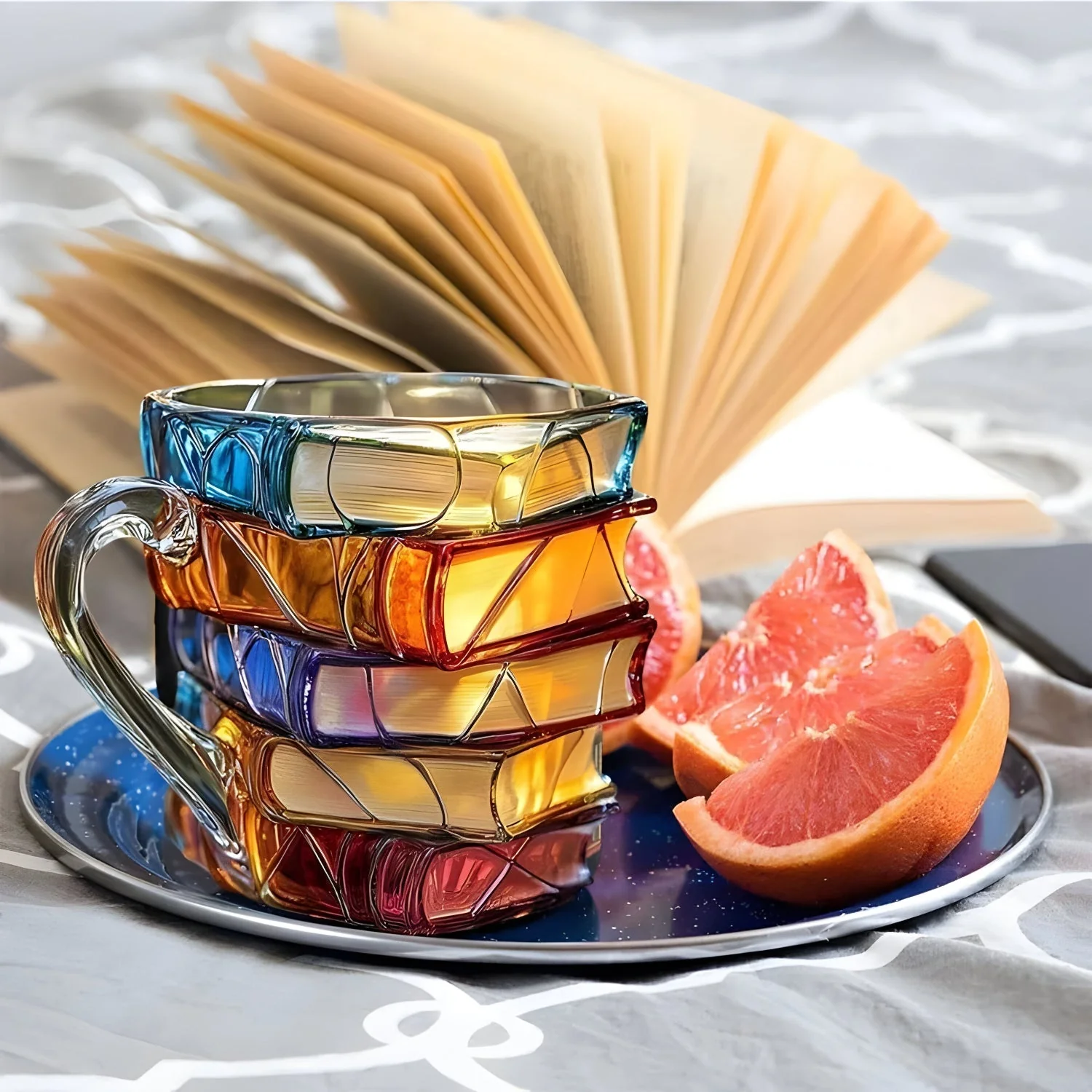 Mug | 3D Novel Design Cup | Handmade & Vibrant | For Coffee & Tea | BookLume - Image 6