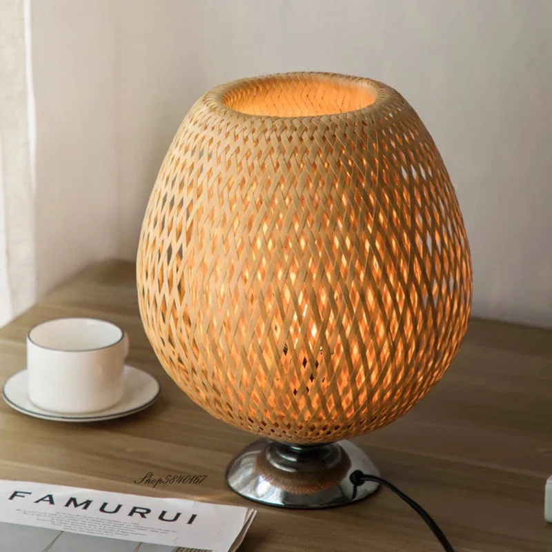 Naturlamp | Vintage Bamboo Table Lamp - Image 2