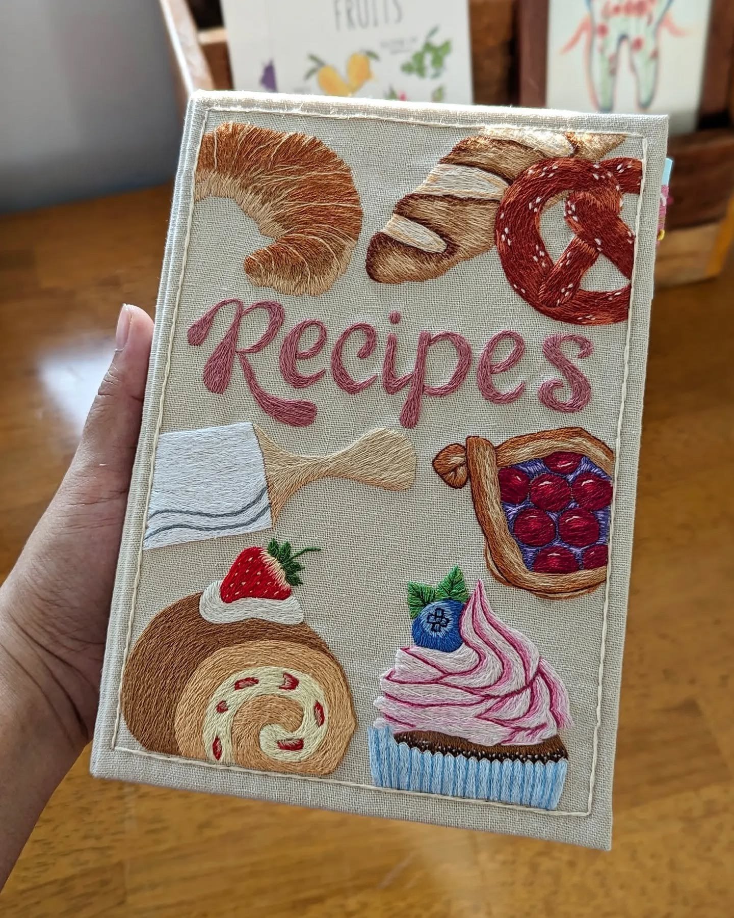 Notebook | Handcrafted Recipe Journal | Embroidered Textile Cover | RecipeHeart - Image 7