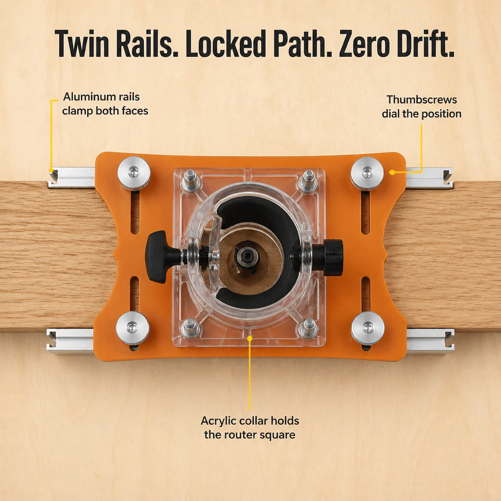 NovaCraft™ — Cut Dead-Straight Mortises & Slots Without a Wandering Router - Image 3