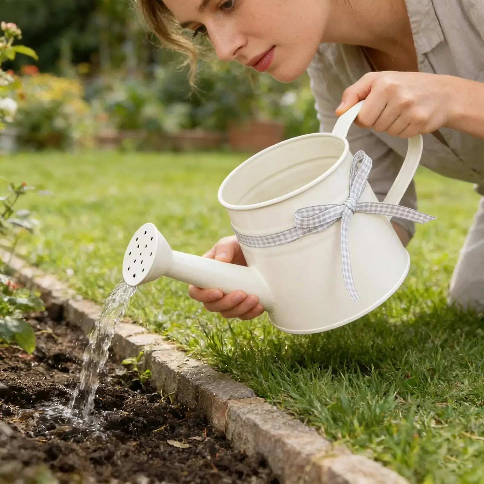 Ornamental Metal Watering Can | Stylish Eye-Catcher | Soft Shower Head | Floravia - Image 4