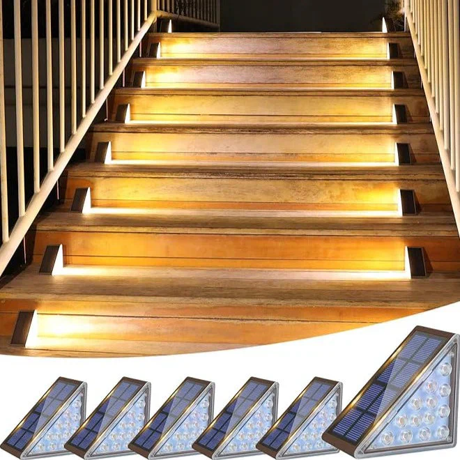 Outdoor Solar Stair Lights – Warm White LED Illumination, Pack of 4 or 10 - Image 7