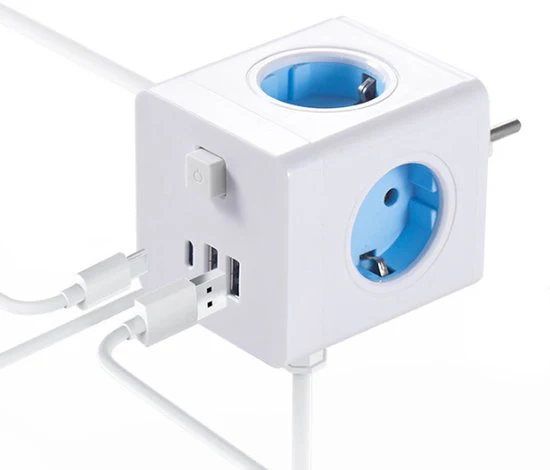 Power Cube Extension with 4 Outlets and USB Charging Ports - Image 4