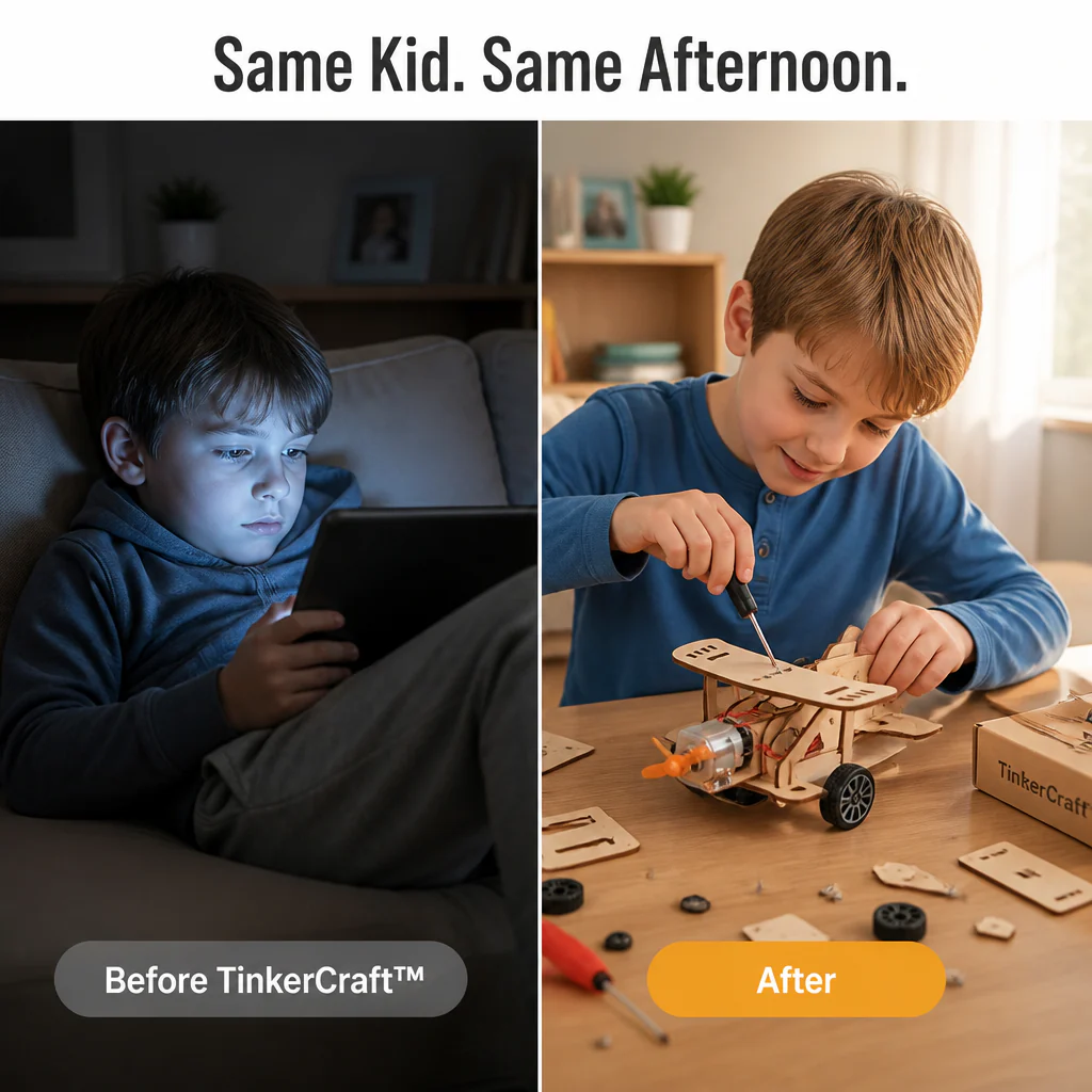 TinkerCraft™ — Build Real Working Wooden Machines That Pull Kids Off Screens - Image 2