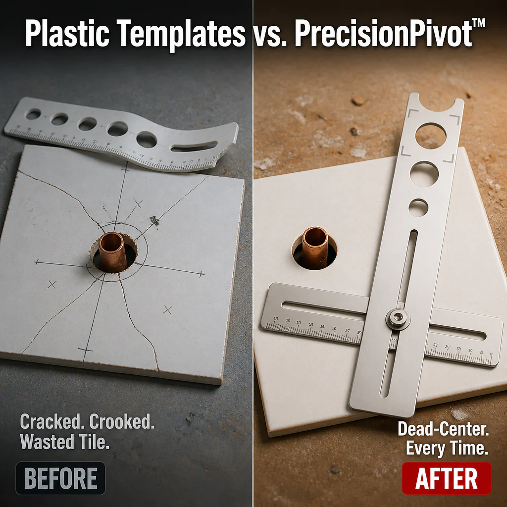 PrecisionPivot™ Tile Hole Locator — Mark Pipe & Outlet Holes Without Cracking a Single Tile - Image 5