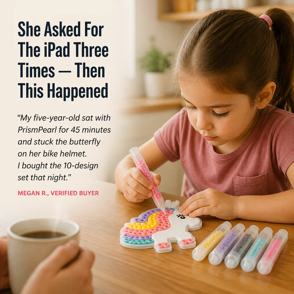 PrismPearl™ — Trade Screen Time For Sparkly Bead Stickers Kids Beg To Make - Image 6