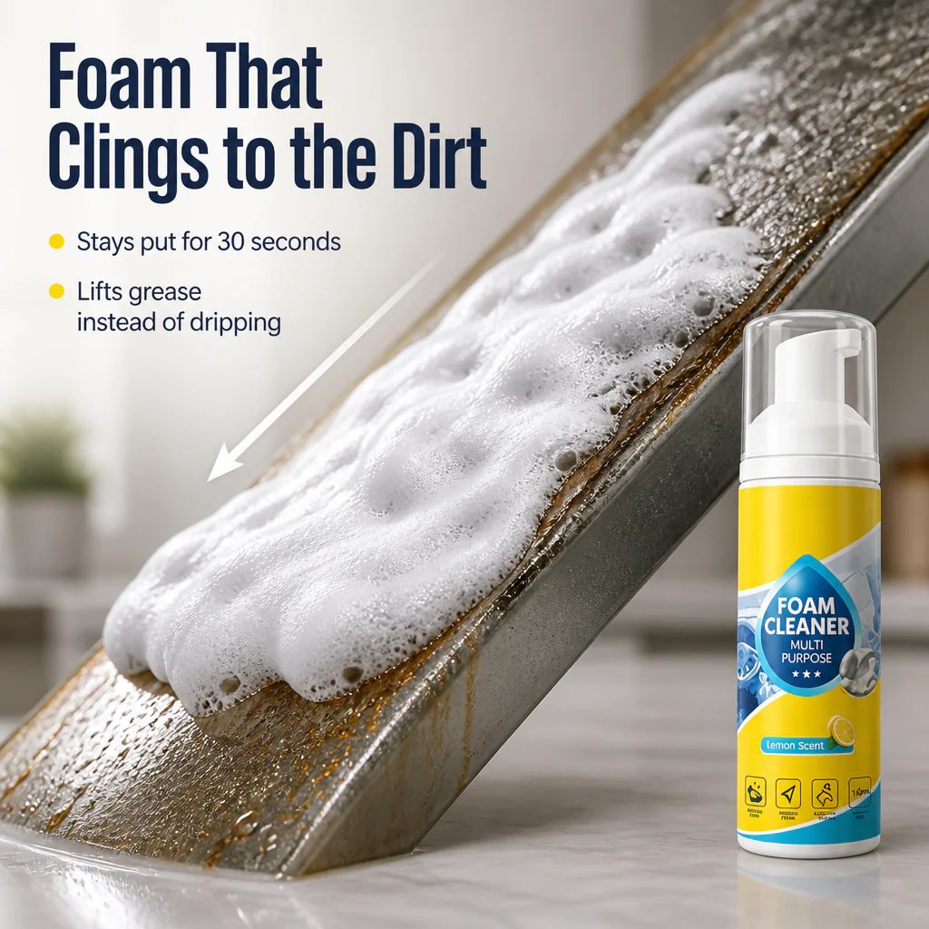 FoamLift™ — Spray, Wait 30 Seconds & Wipe Grease Off Any Surface - Image 3