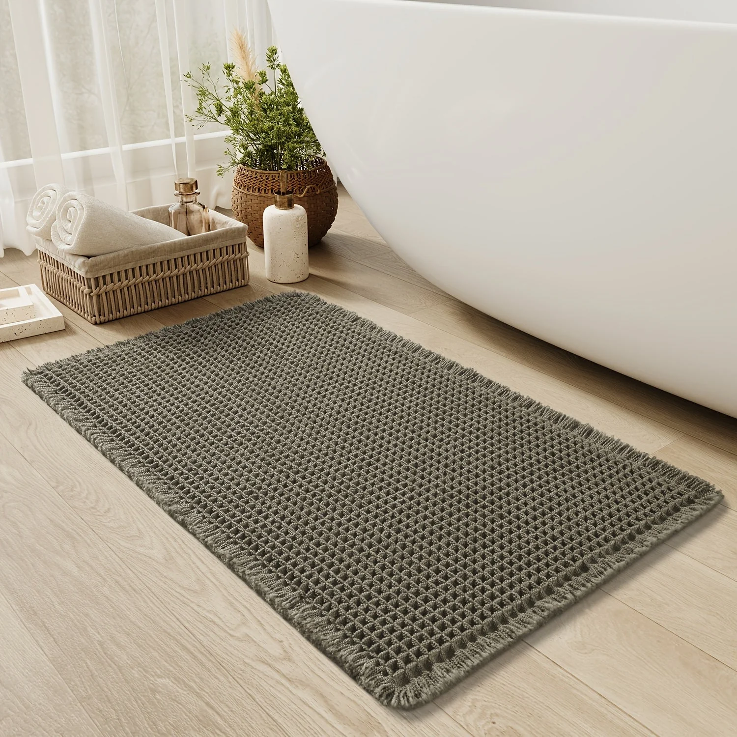 Quick-Absorbent Bath Mat for Instant Water Absorption - Image 3