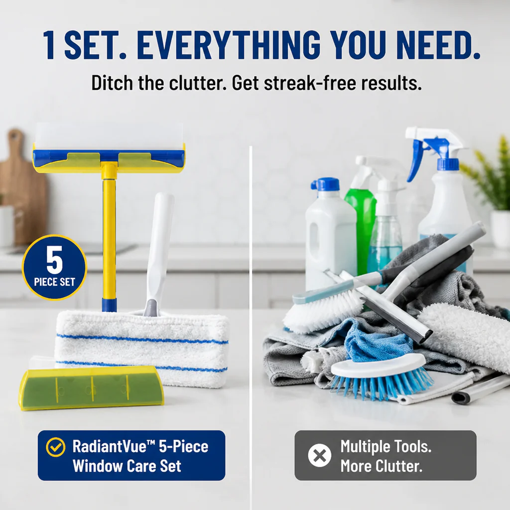 RadiantVue™ 5-Piece Window Care Set — Effortless, Streak-Free Shine That Makes Every Surface Dazzle Instantly - Image 6