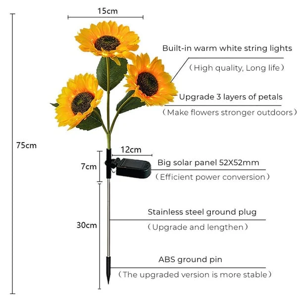 RamaraSun™ Solar Sunflowers — Illuminate Your Nights with Effortless, Enchanting Garden Magic - Image 20