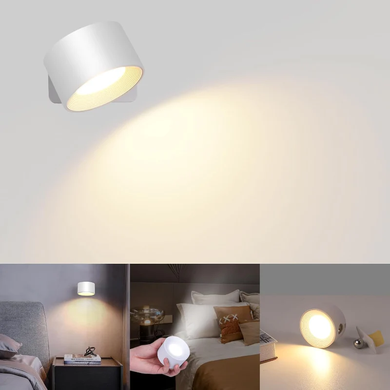 Rechargeable LED Wall Lamp with 360° Rotatable Head – Touch Sensor, Wire-Free Installation - Image 15