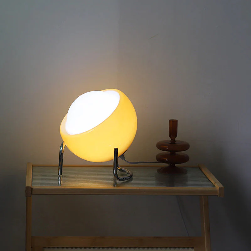 Retro Style Spherical Table Lamp with Warm LED Illumination - Image 4