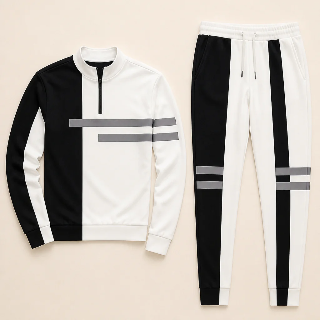 RevitaFit™ – Bold Color-Block Two-Piece Set with Half-Zip Mock Neck - Image 13