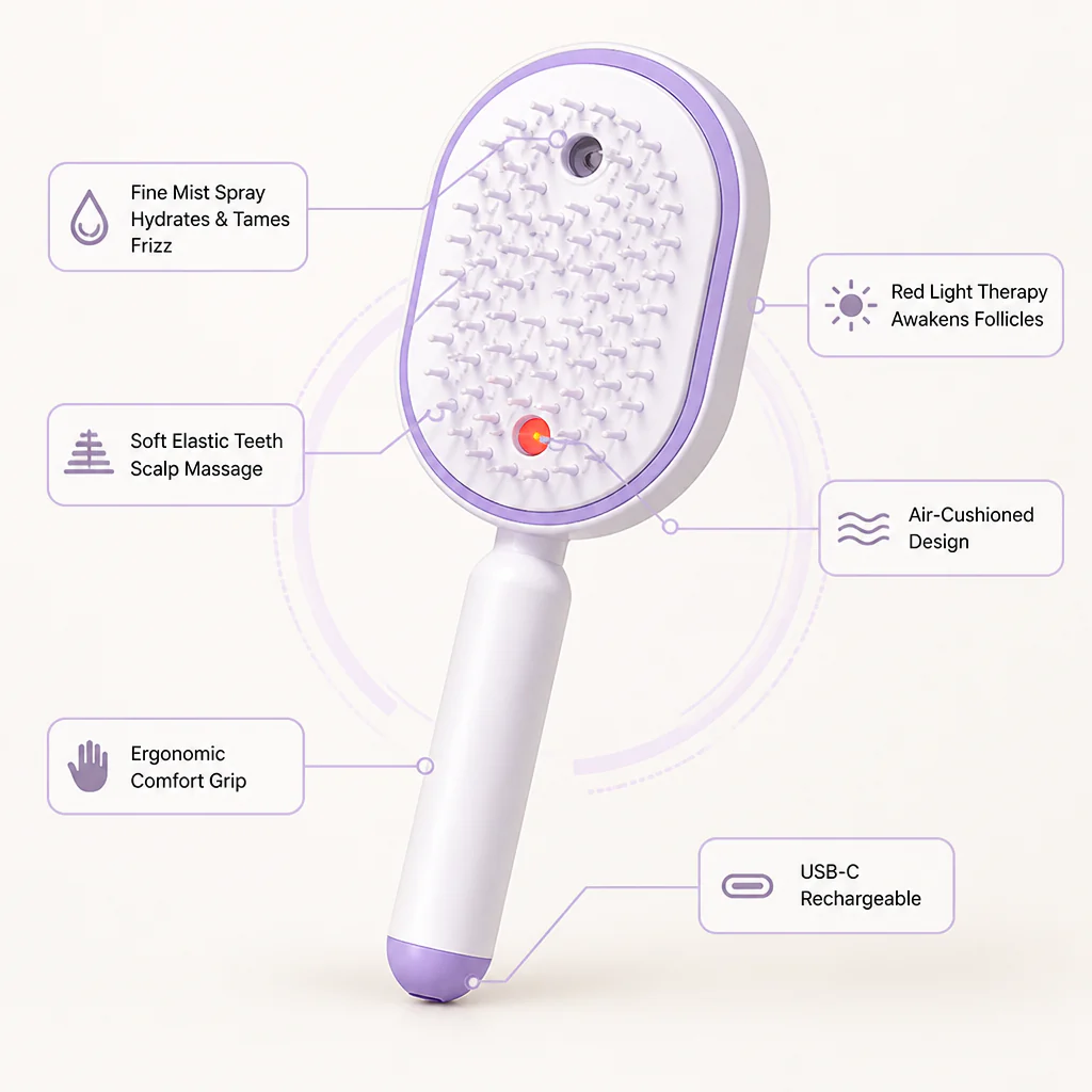 RevitaSilk™ Scalp Massager Comb — Turn Every Stroke into Silky, Stress-Free Hair Bliss - Image 7