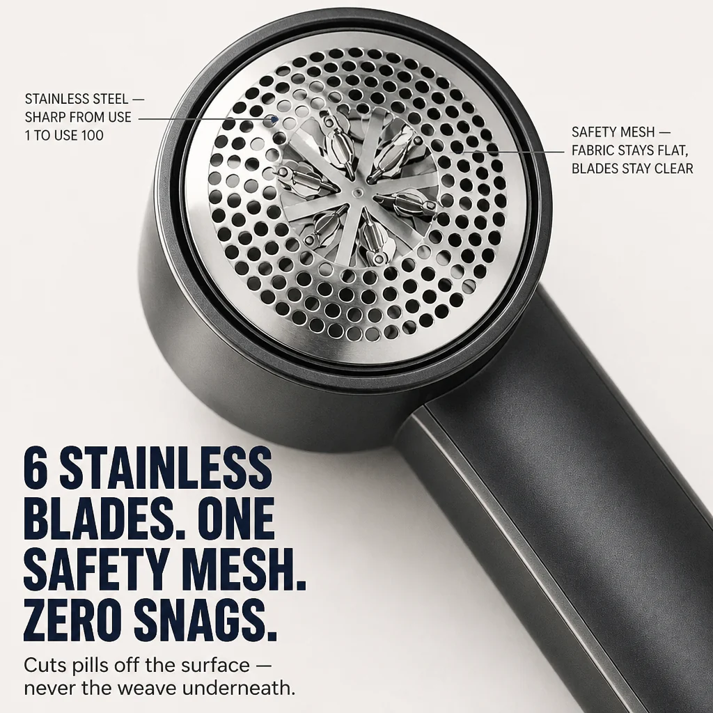 RiseNova™ Fabric Shaver — Lift Off Pills and Make Tired Sweaters Look New Again - Image 3