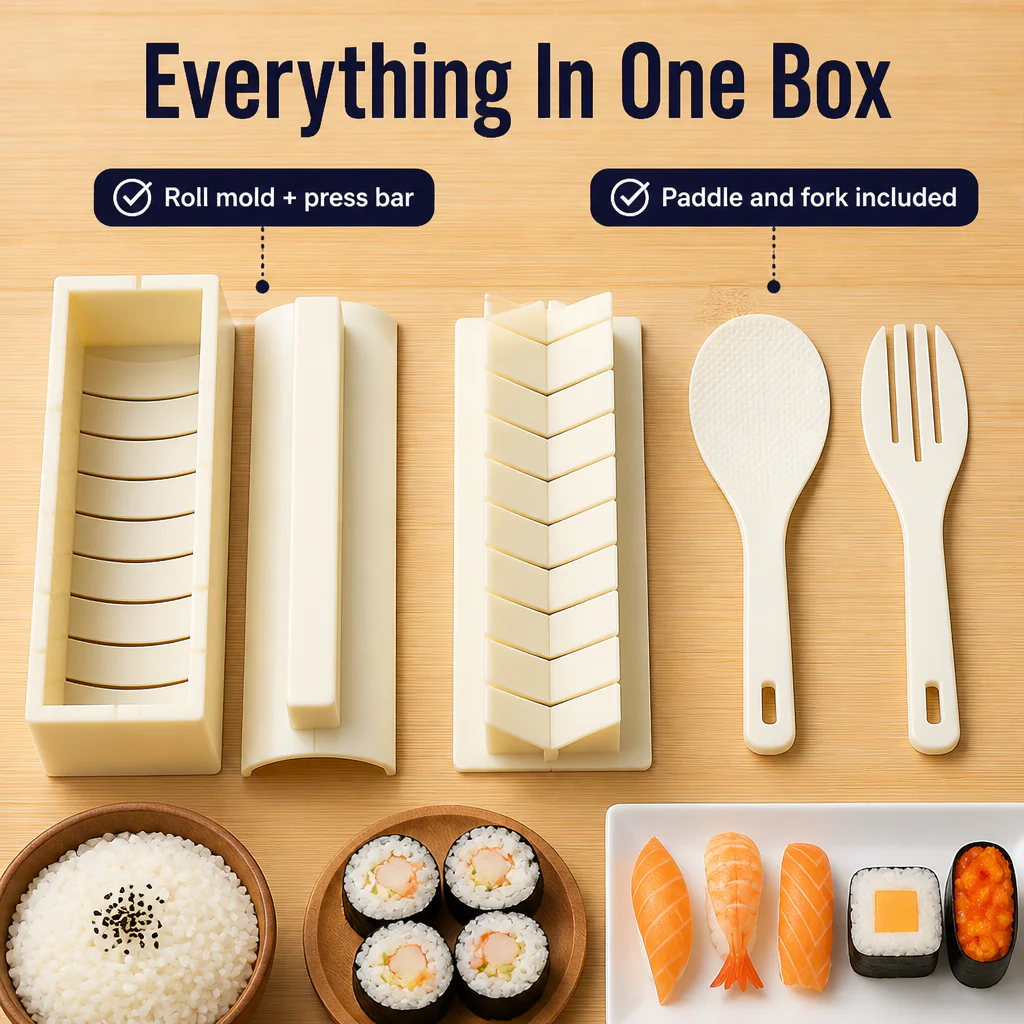 RollMaster™ — Press Restaurant-Tight Sushi Rolls and Slice Even Pieces Every Time - Image 7