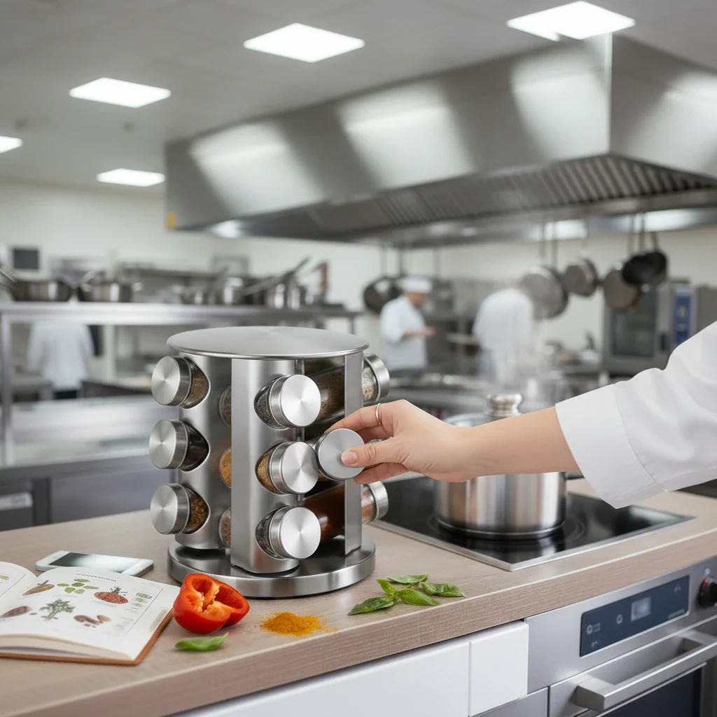 Rotating Spice Rack with 12 Jars - Image 3
