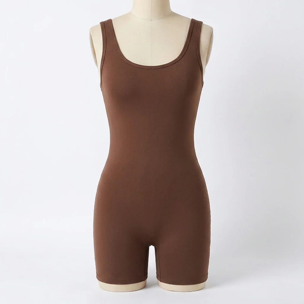 SculptAura™ – Seamless Square-Neck Shaping Bodysuit with Mid-Thigh Coverage - Image 10