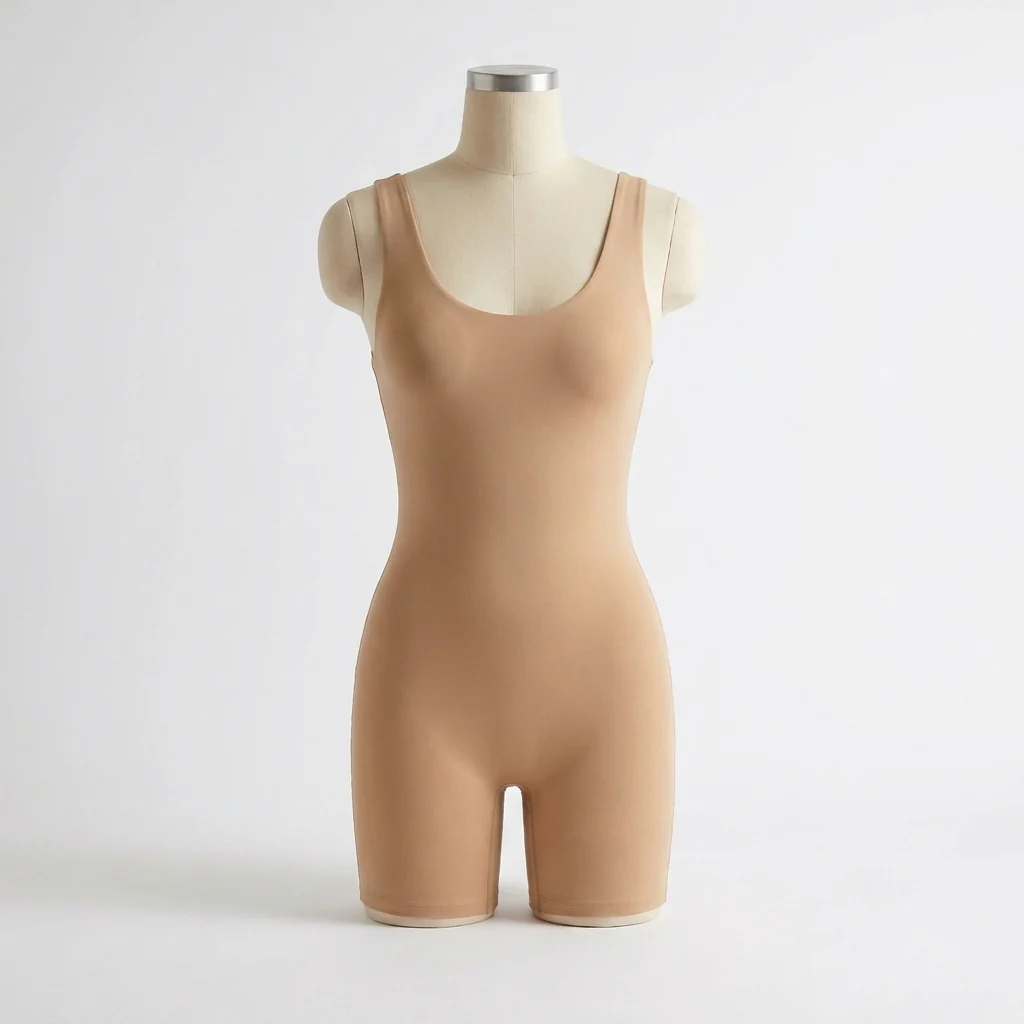 SculptAura™ – Seamless Square-Neck Shaping Bodysuit with Mid-Thigh Coverage - Image 11