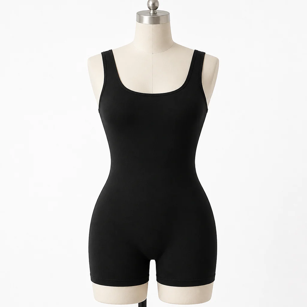 SculptAura™ – Seamless Square-Neck Shaping Bodysuit with Mid-Thigh Coverage - Image 9
