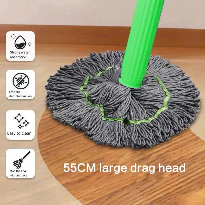 Self-Wringing Microfiber Mop Replacement Head | Swivel Connector | Hands-Free Operation | CleanPulse - Image 5