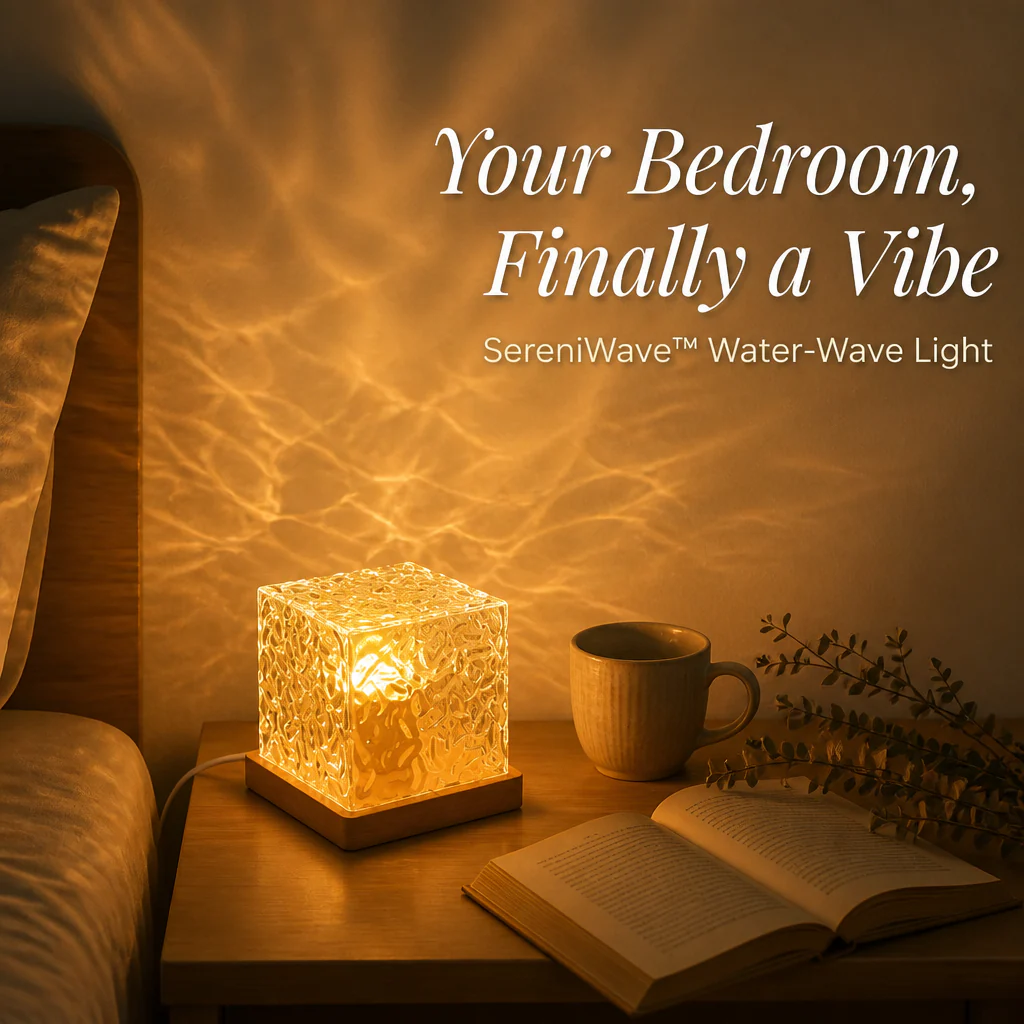 SereniWave™ — Wrap Your Room in Slow-Rolling Water-Wave Light