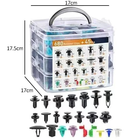 Set of 680 Automotive Fastening Clips - Image 11