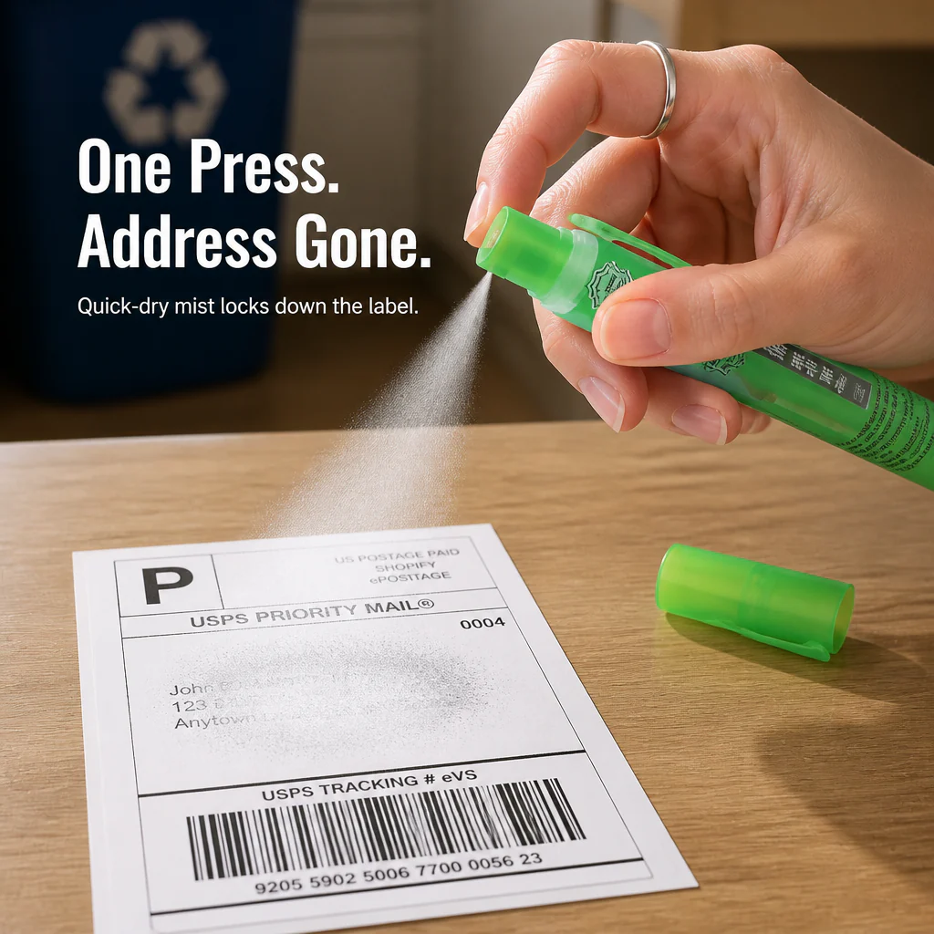 ShieldMark™ — Spray Names, Addresses & Barcodes Off Any Shipping Label - Image 2