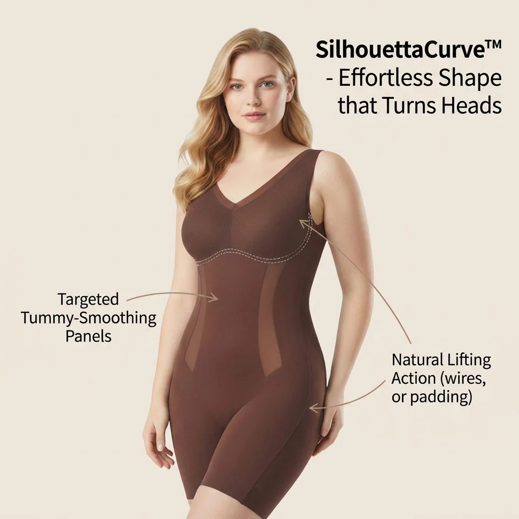 SilhouettaCurve™ – Seamless Full-Body Shaping Bodysuit with Tummy-Smoothing Panels - Image 5