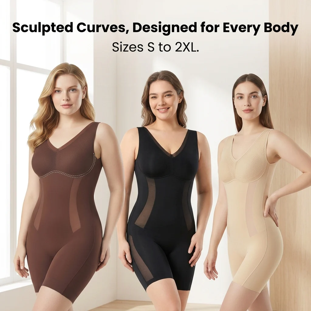 SilhouettaCurve™ – Seamless Full-Body Shaping Bodysuit with Tummy-Smoothing Panels - Image 6