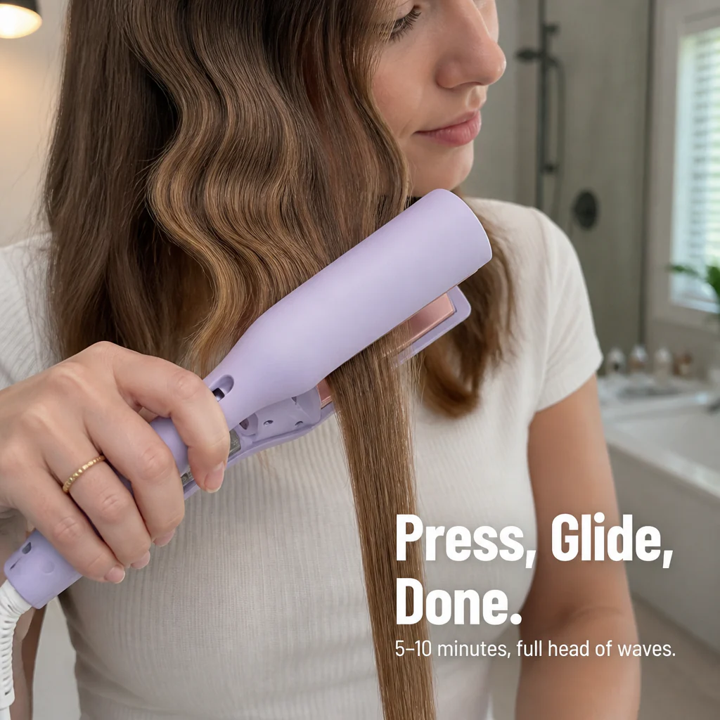 SilkaCurl™ — Press, Glide & Get Effortless Beachy Waves Every Morning - Image 4