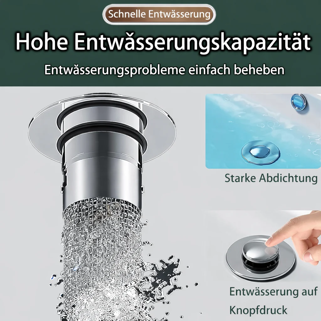 Sink Drain Plug | Stainless Steel Clog-Resistant Filter | FilterPro - Image 2
