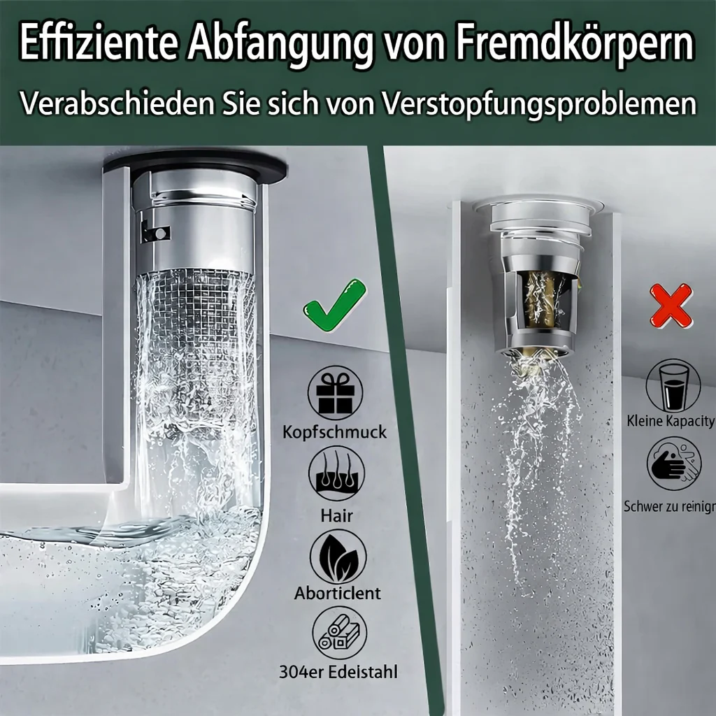 Sink Drain Plug | Stainless Steel Clog-Resistant Filter | FilterPro - Image 5