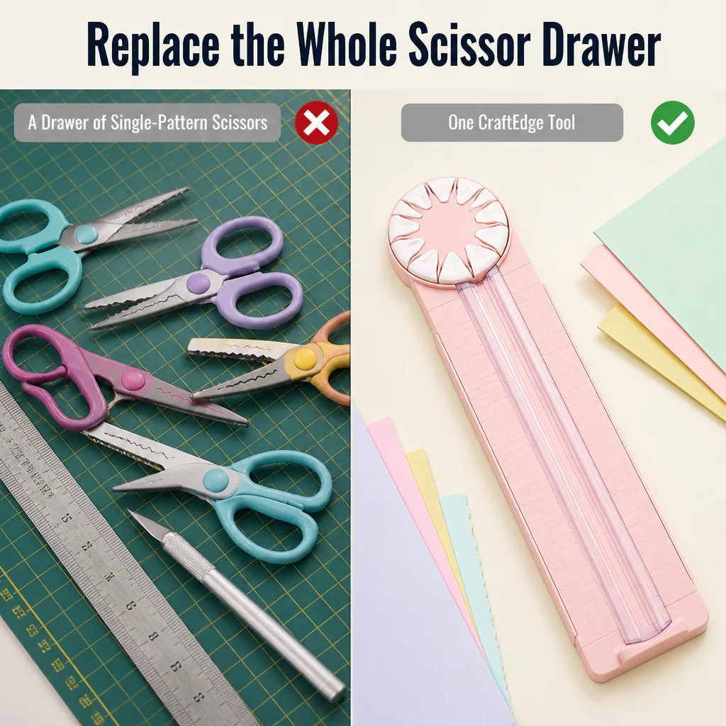 CraftEdge™ — Swap 12 Decorative Edges in One Twist, No More Crooked Cuts - Image 7