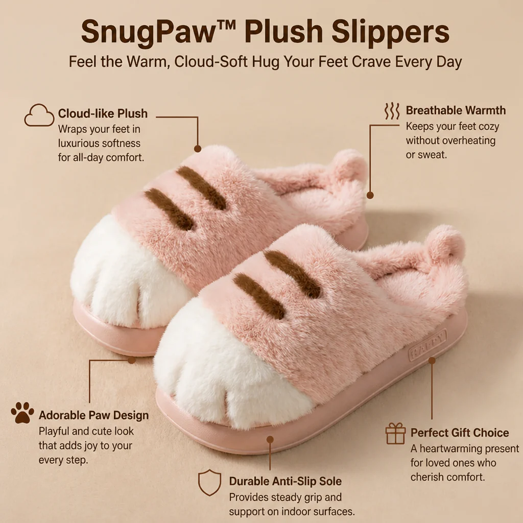 SnugPaw™ Plush Slippers — Feel the Warm, Cloud-Soft Hug Your Feet Crave Every Day - Image 9