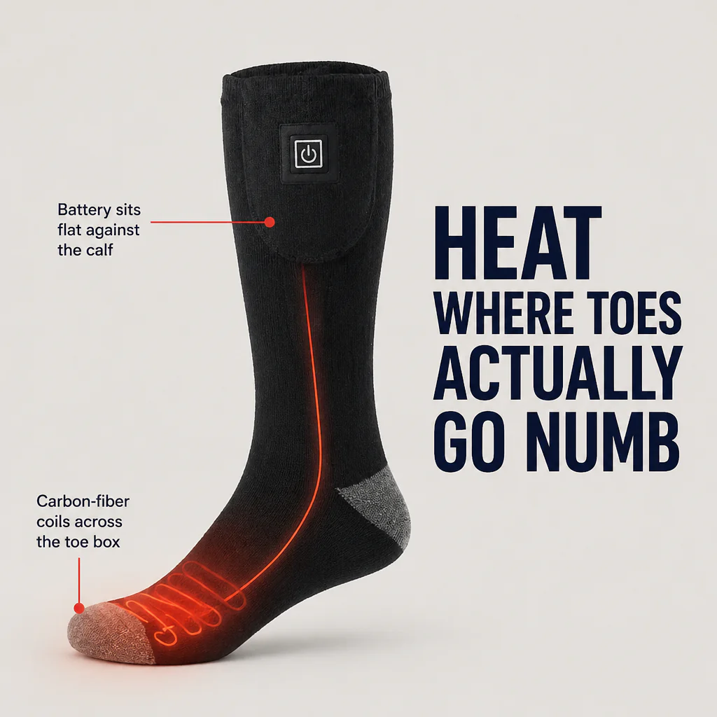 SolaceHeat™ Socks — Click Through 3 Heat Levels And Forget Frozen Toes - Image 3