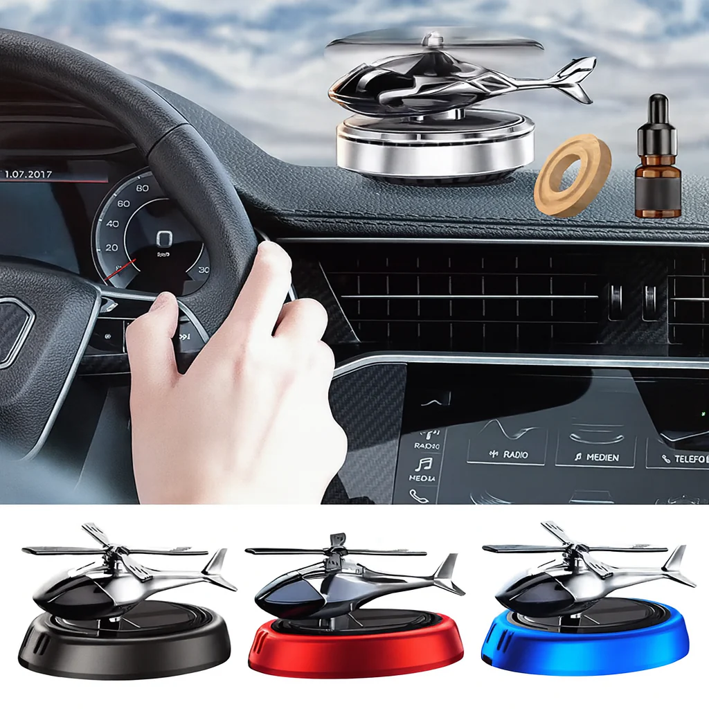 Solar Aromatherapy Car Diffuser with Rotating Design - Image 10