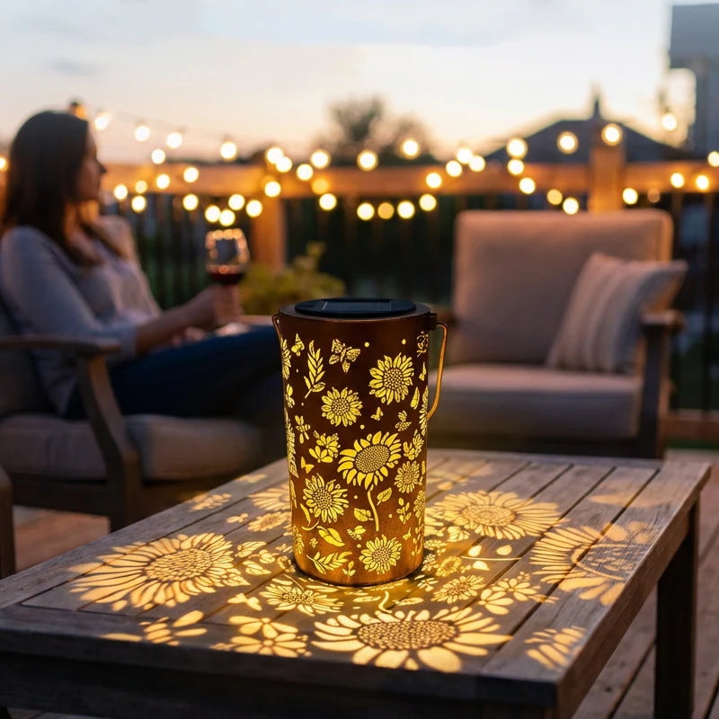 Solar garden lamp featuring sunflower design - Image 5