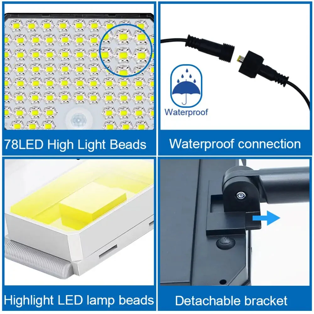 Solar Outdoor Wall Light with Motion Detector – 106/144/280 LEDs - Image 9